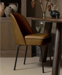 Mustársárga bársony étkezőszék szett 2 db-os Vogue – WOOOD