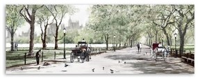 Canvas Watercolor Central Park II fali kép, 60 x 150 cm - Styler