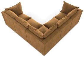 Terrakotta színű sarokkanapé Manao – Makamii