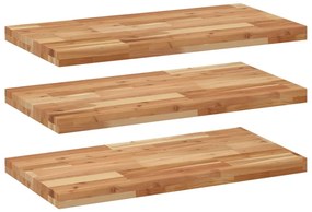 3 db olajbevonatú tömör akácfa függőpolc 80 x 40 x 4 cm