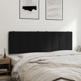 fekete bársony fejtámla párna 160 cm