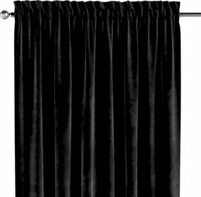 Dekoria Csatornafüggöny frufruval 1 db 130x260cm fekete