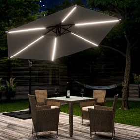 Deuba LED napernyő Mali Ø350 cm - antracit