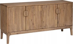 Nagy Komód 4 Ajtós Barna Ipari Stílusú Zárható Nappali Szekrény