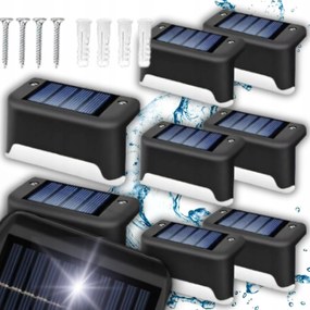 8X Napelemes Kerti Lépcső Lámpa Led Teraszra Szürkület Érzékelővel