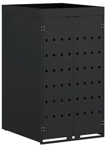 Kukás Tároló Virágzó Tetővel Egyszemélyes 240L Kukához Fekete