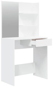 fehér fésülködőasztal tükörrel 74,5 x 40 x 141 cm