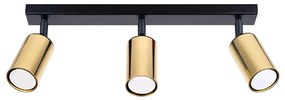 Sollux SL.1384 - Spotlámpa WINX 3xGU10/10W/230V fekete/arany