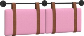 vidaXL Fali Fejtámla Falra szerelhető Rózsaszín 140 x 40 cm Faanyag