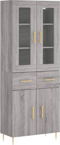vidaXL szürke sonoma szerelt fa magasszekrény 69,5 x 34 x 180 cm