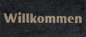 Willkommen grafit feliratos, beltéri lábtörlő