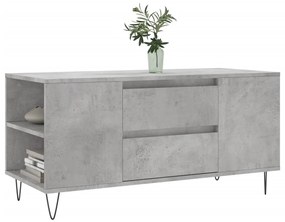 Betonszürke szerelt fa dohányzóasztal 102x44,5x50 cm