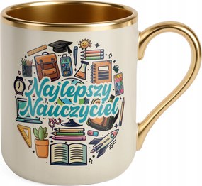 Prémium Bögre Arany Ecru Pedagógusnap Pedagógus Ajándék