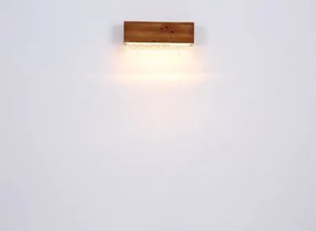 Globo 15554W Falilámpa fekete fém váz, barna fa test, opál akril búra, benne akril-kristály dekorral. SZxM:370x170, AL:110, inkl. 1xLED 12W 230V, 430lm 3000K