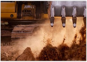 Poszterek 100x70 Kotrógép kanál földdel