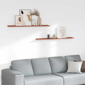 Falpolc polcokkal tárolóval 2 pcs Piros 115 x 9 x 3 cm Faanyag