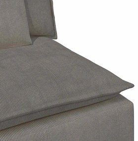 világosszürke moduláris kanapé karfás végmodul párnákkal 100 cm