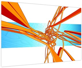 Kép - Összefonódó vonalak, absztrakciók (90x60 cm)
