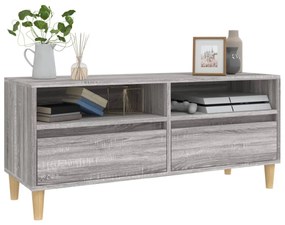szürke sonoma színű szerelt fa TV-szekrény 100x34,5x44,5 cm