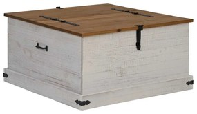fehér tömör fenyőfa HALDEN tárolószekrény 91x91x47 cm