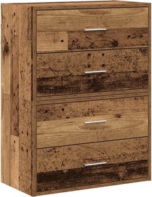vidaXL 2 db antik fa szerelt fa szekrény 2 fiókkal 60 x 31 x 40 cm