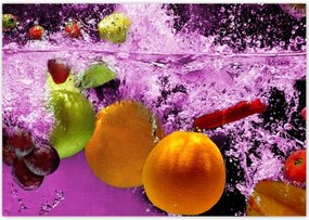 Poszterek 100x70 Gyümölcsök esnek a vízbe