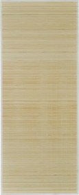 vidaXL Négyszögletes natúr bambusz szőnyeg 80 x 200 cm