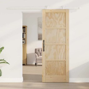Tolóajtó Szett ORKDAL Természetes és fehér 73.5 x 198.5 cm