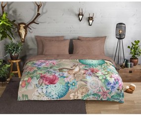 Barna egyszemélyes flanel ágyneműhuzat 140x200 cm – HIP