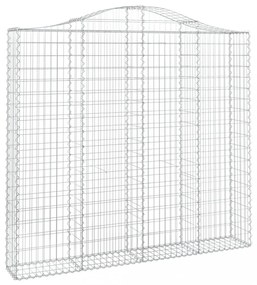 6 db íves horganyzott vas gabion kosár 200x30x180/200 cm