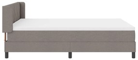 Boxspring Ágy Matrac Közepes Szürke - 160 x 200 cm Szövet