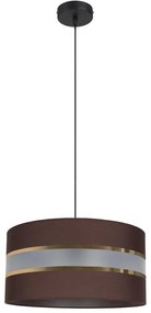 Csillár zsinóron CORAL 1xE27/60W/230V á. 40 cm barna