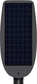 Fényerőszabályozható LED napelemes utcai lámpa érzékelővel VENICE 200W/12000 mAh IP65 fekete +távirányító