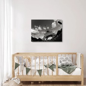 Üveg kép - Eiffel-torony Párizsban (70x50 cm)