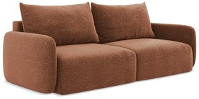 Téglavörös kinyitható-tárolóhelyes kanapé 238 cm Kalena – Makamii
