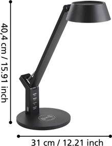 Eglo 99832 - BANDERALO LED/4,8W/230V érintős, dimmelhető asztali lámpa, fekete