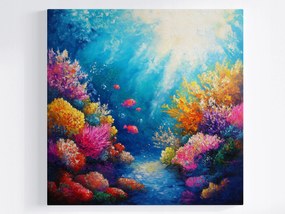 Vászonkép Canvas Víz Alatti Világ Víz Korallzátony Halak Kilátás 80x80