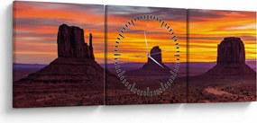 Kép - Emlékmű - völgy Arizonában (órával) (90x30 cm)