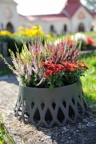 Plastia ön-öntöző virágtartó – bronz