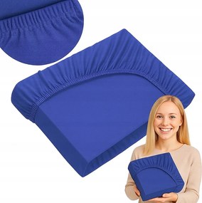 Gumis lepedő 200x220cm jersey matrachoz pamut sötétkék lengyel