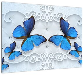 Kép - kék pillangók (70x50 cm)