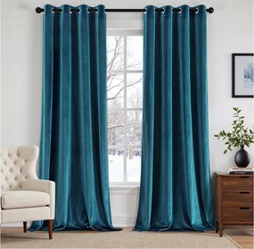 Sötétítő Függöny nappali háló 140x280cm kék hőszigetelő 2x