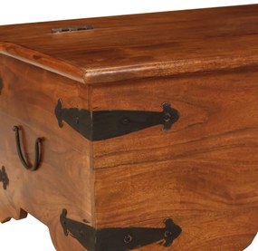 Tömör akácfa dohányzóasztal mézszínű bevonattal 110x55x35 cm