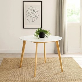 AVENBERG SKANDI Ø105 Étkezőasztal - fehér