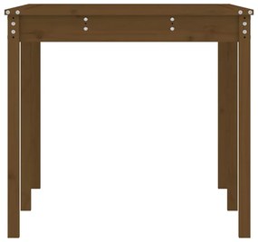 mézbarna tömör fenyőfa kerti asztal 159,5 x 82,5 x 76 cm