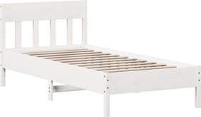 vidaXL fehér tömör fenyőfa ágy matrac nélkül 90 x 200 cm