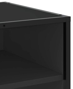 fekete szerelt fa és fém TV-szekrény 61x40x46 cm