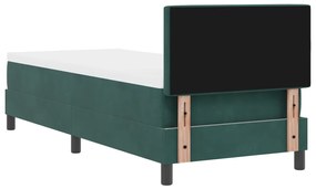 Ágykeret Mattal Sötét Zöld 80x200 cm Velúr