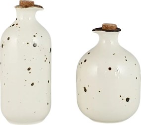 Cottage Cream Szett Porcelán Olíva/Ecet palack Alumínium Bogucice