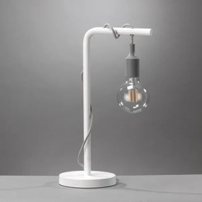 ONLI - Asztali lámpa WIRE 1xE27/15W/230V 50 cm szürke/fehér